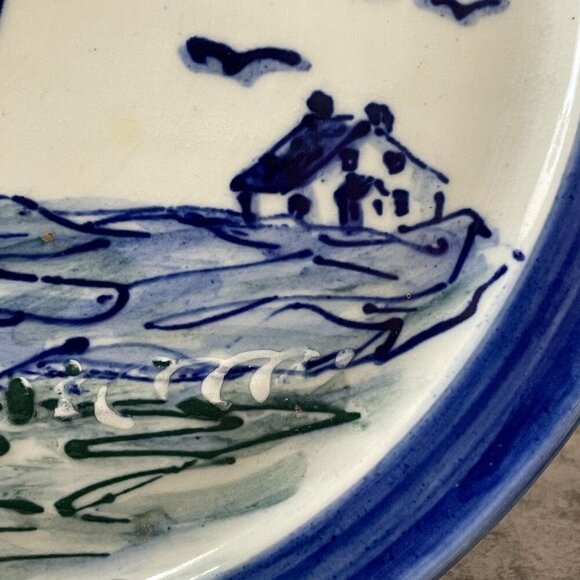 Vintage 2003 NH Isles of Shoals White Island Lighthouse Great Bay Pottery Plate - Picture 5 of 7